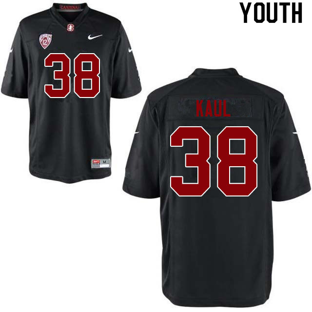 Youth #38 Jason Kaul Stanford Cardinal College Football Jerseys Sale-Black - Click Image to Close